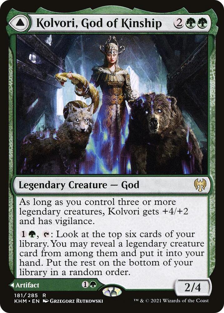 Kolvori, God of Kinship 181 card from Kaldheim