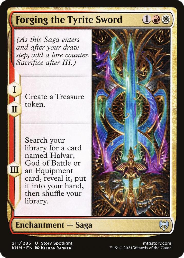 Forging the Tyrite Sword 211 card from Kaldheim