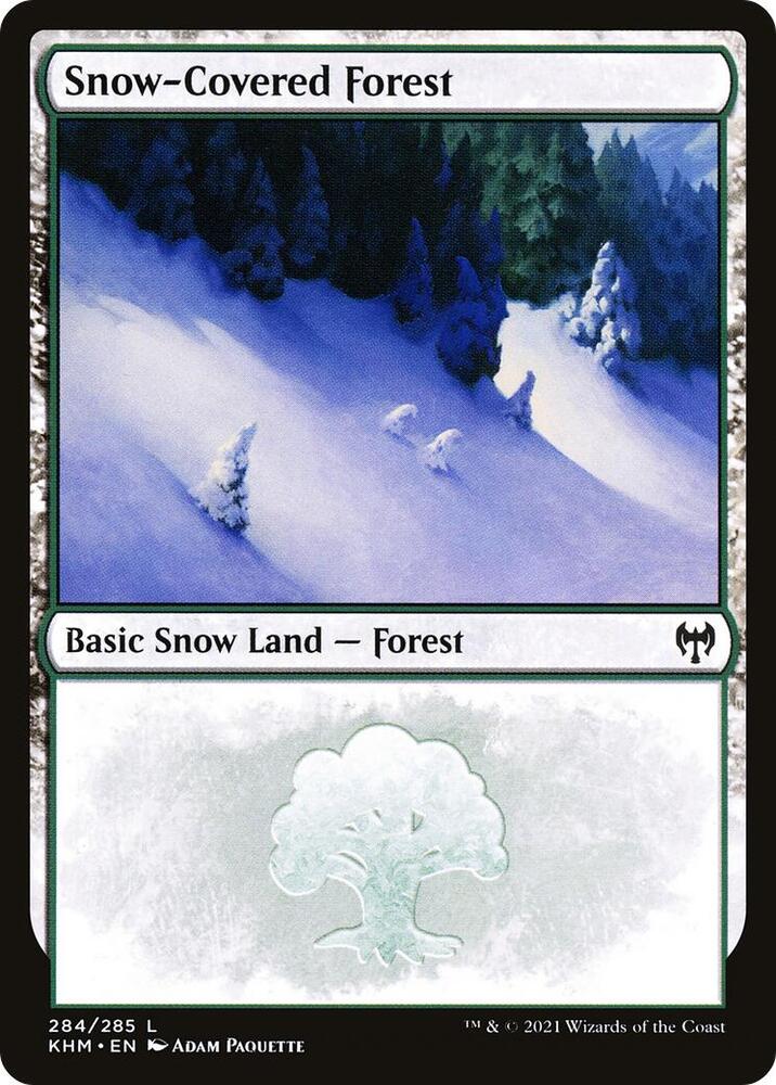 Snow-Covered Forest 284 card from Kaldheim