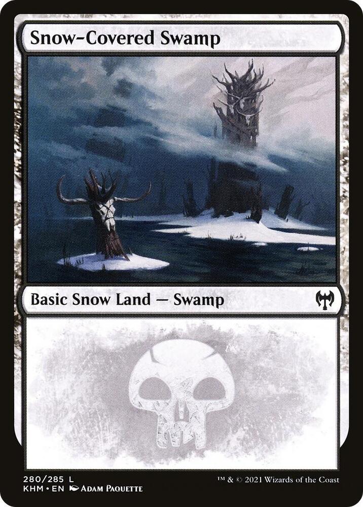 Snow-Covered Swamp 280 card from Kaldheim