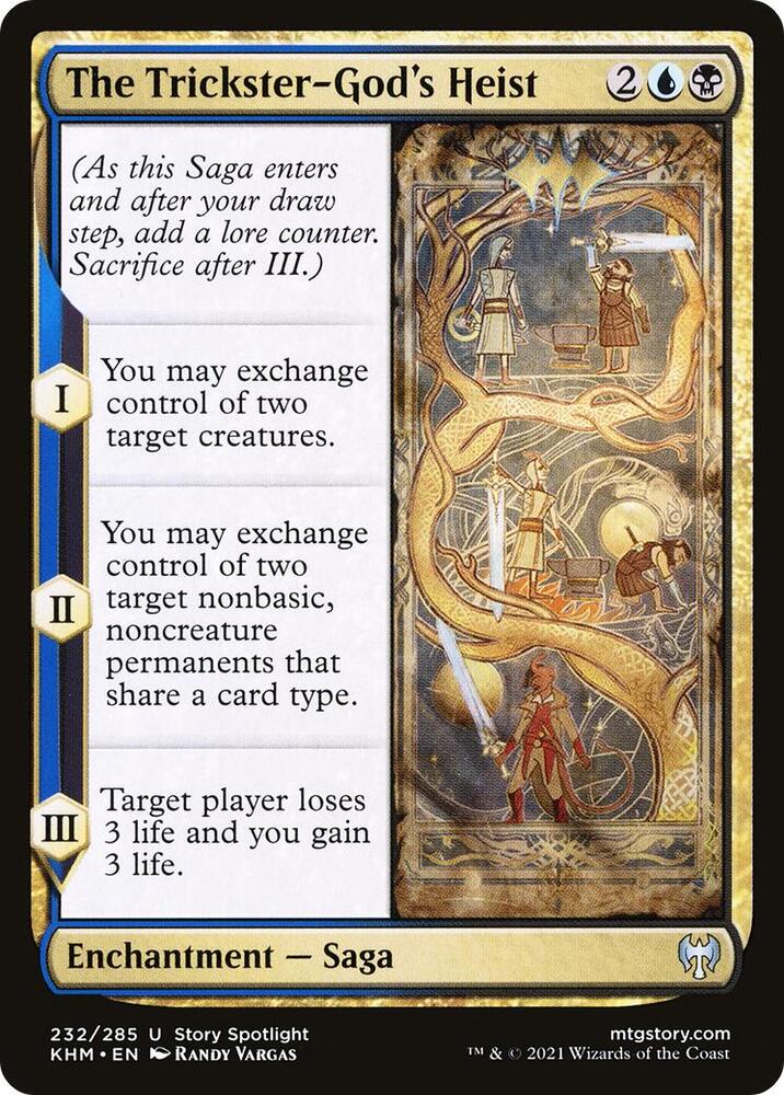The Trickster-God's Heist 232 card from Kaldheim