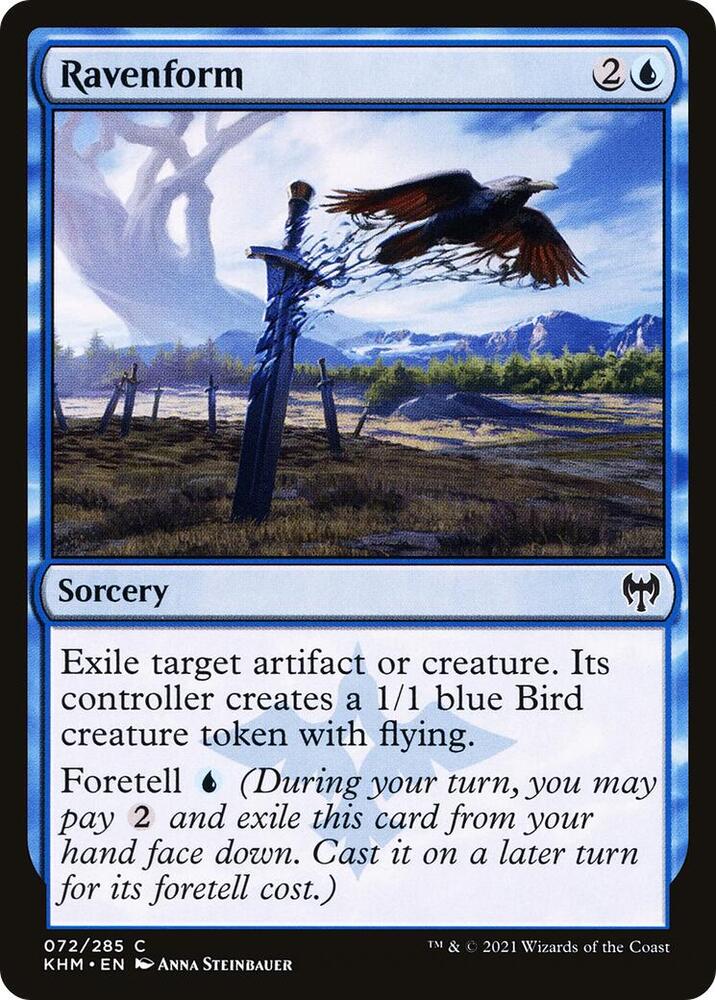 Ravenform 72 card from Kaldheim