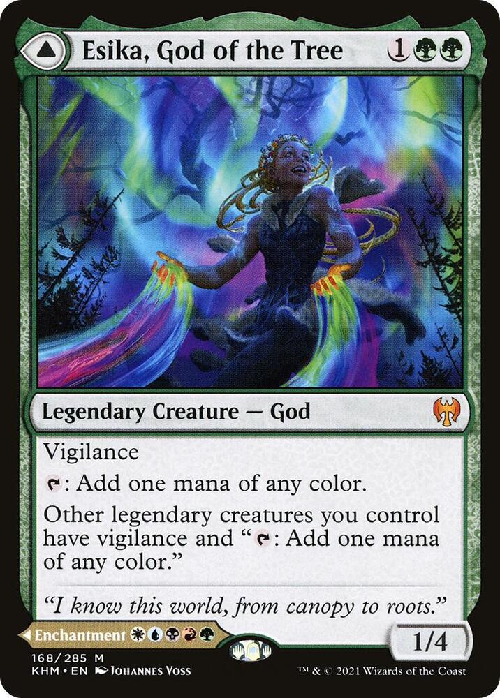 Esika, God of the Tree 168 card from Kaldheim