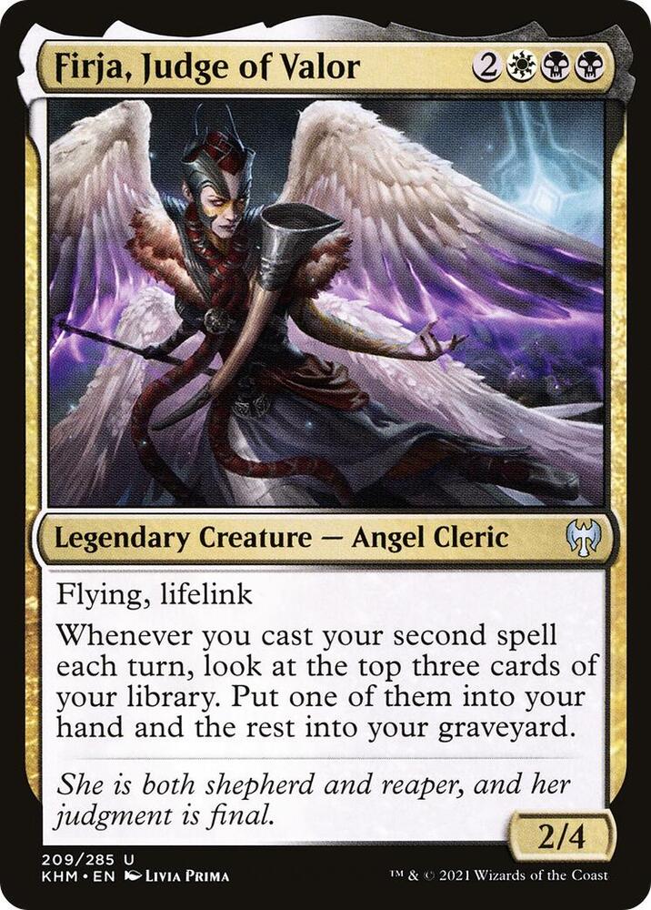 Firja, Judge of Valor 209 card from Kaldheim