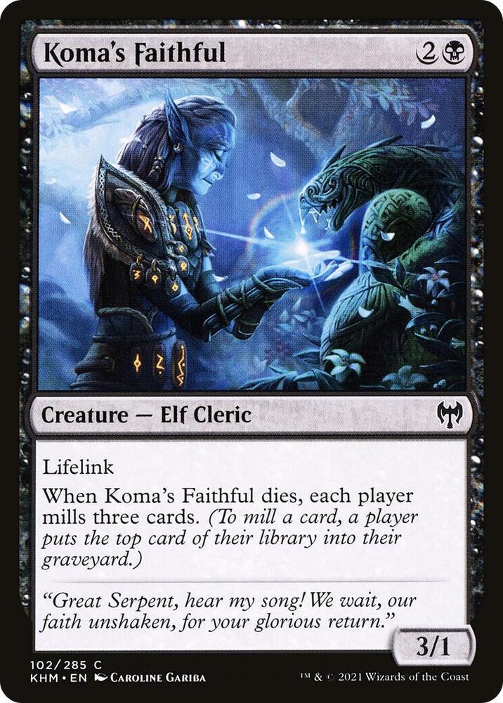 Koma's Faithful 102 card from Kaldheim