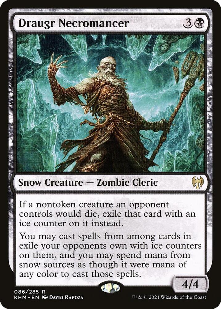 Draugr Necromancer 86 card from Kaldheim