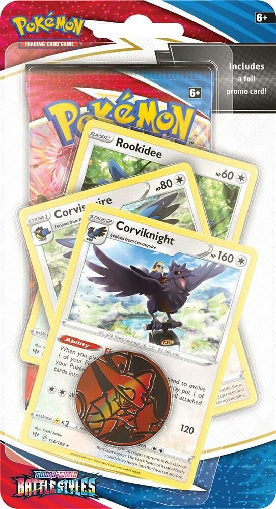 Battle Styles Premium Checklane Blister [Corviknight] sealed product from SWSH05: Battle Styles