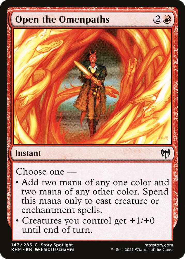Open the Omenpaths 143 card from Kaldheim