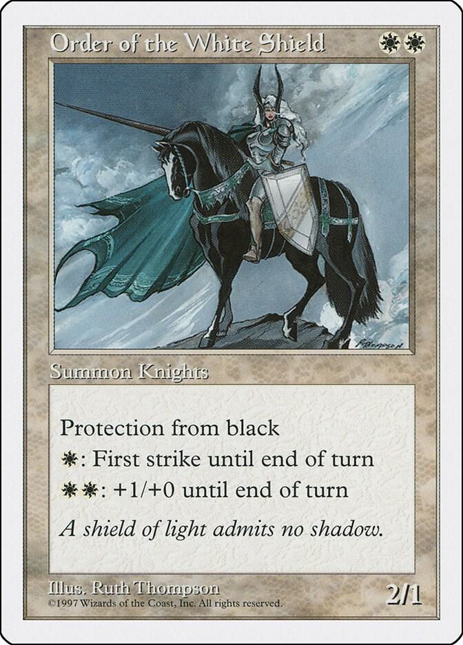 Order of the White Shield card from Fifth Edition