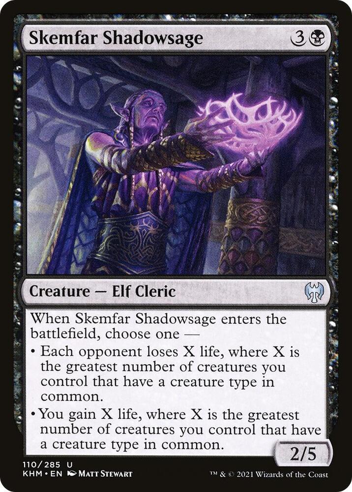 Skemfar Shadowsage 110 card from Kaldheim