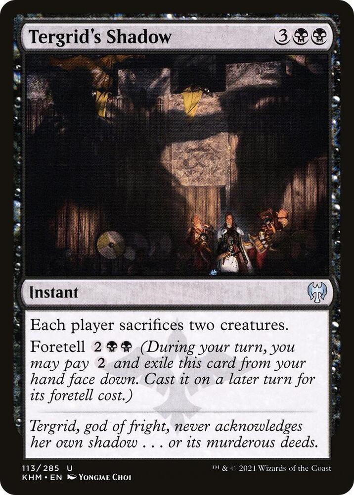 Tergrid's Shadow 113 card from Kaldheim