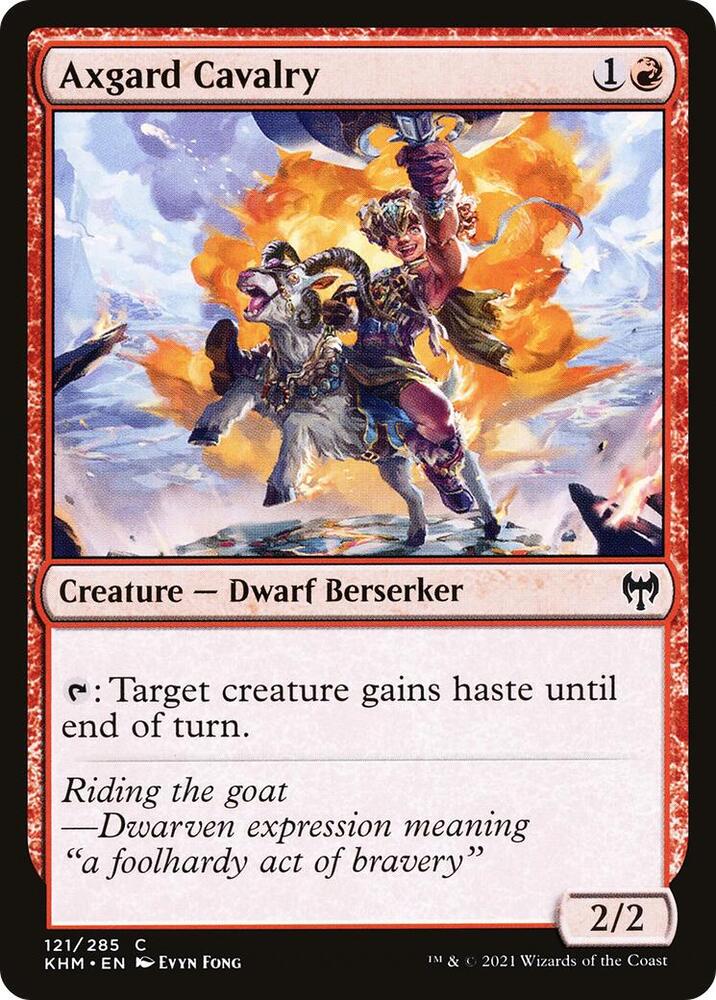 Axgard Cavalry 121 card from Kaldheim