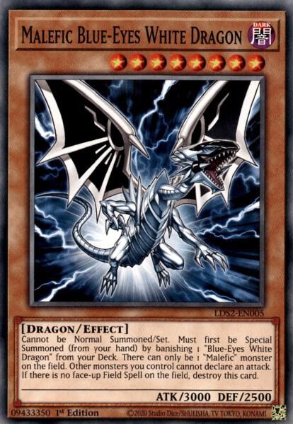 Malefic Blue-Eyes White Dragon LDS2-EN005 card from Legendary Duelists: Season 2