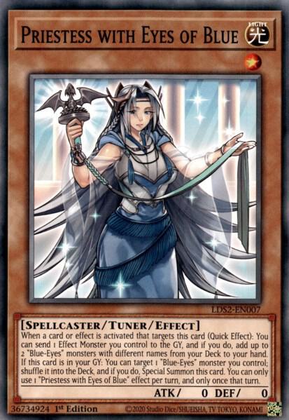 Priestess with Eyes of Blue LDS2-EN007 card from Legendary Duelists: Season 2