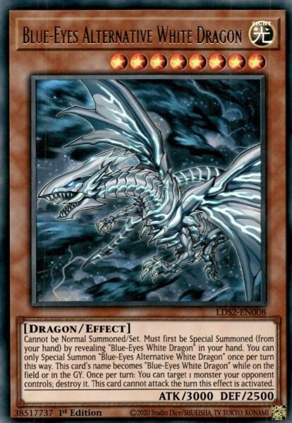 Blue-Eyes Alternative White Dragon LDS2-EN008 card from Legendary Duelists: Season 2