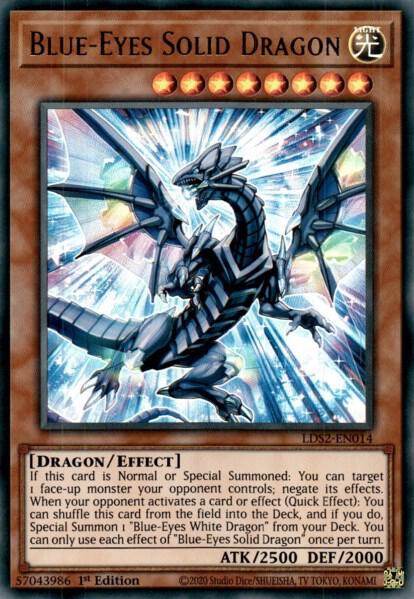 Blue-Eyes Solid Dragon LDS2-EN014 card from Legendary Duelists: Season 2