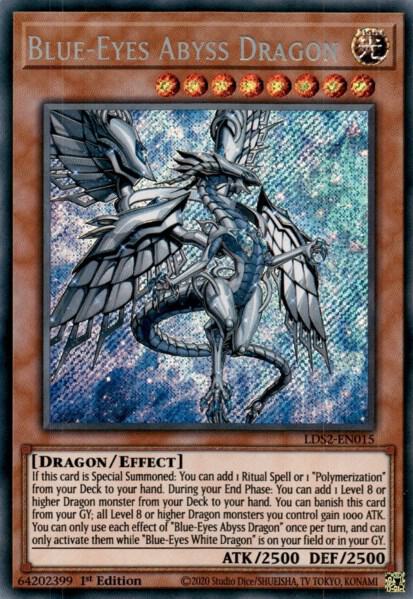 Blue-Eyes Abyss Dragon LDS2-EN015 card from Legendary Duelists: Season 2