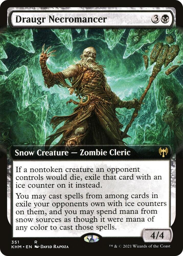 Draugr Necromancer (Extended Art) 351 card from Kaldheim