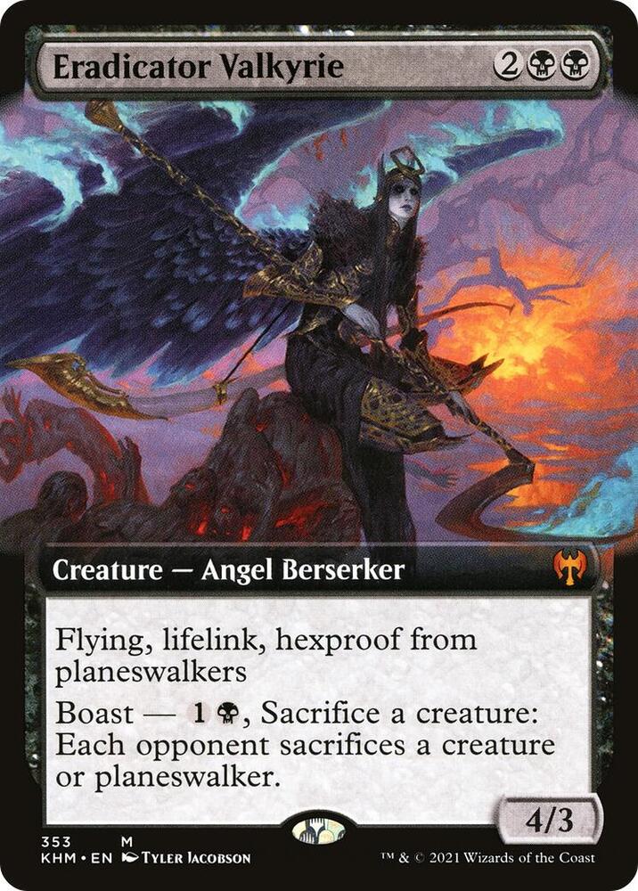 Eradicator Valkyrie (Extended Art) 353 card from Kaldheim