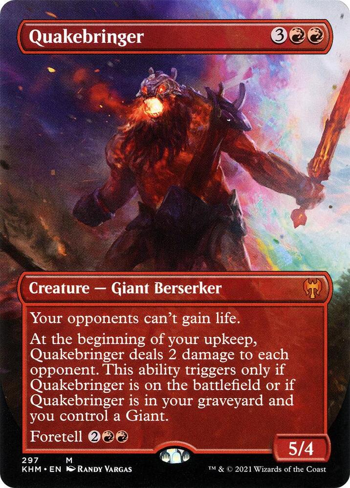 Quakebringer (Borderless) 297 card from Kaldheim