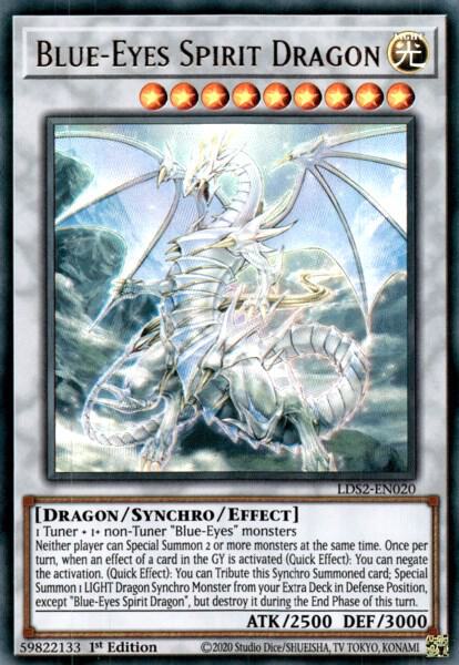 Blue-Eyes Spirit Dragon LDS2-EN020 card from Legendary Duelists: Season 2