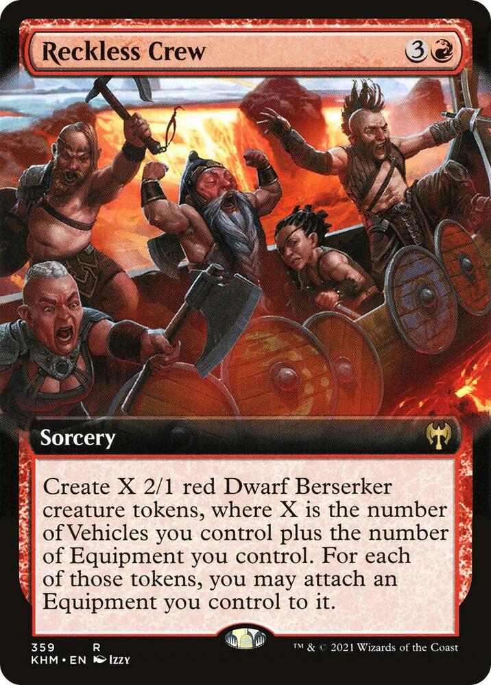 Reckless Crew (Extended Art) 359 card from Kaldheim