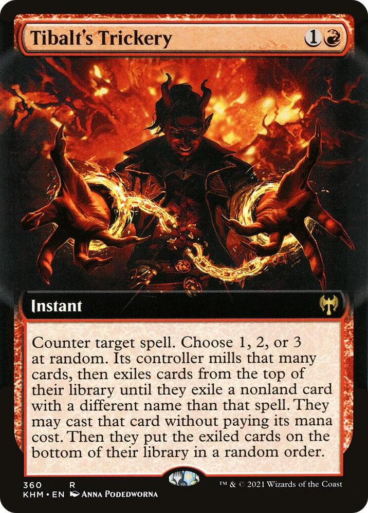 Tibalt's Trickery (Extended Art) 360 card from Kaldheim