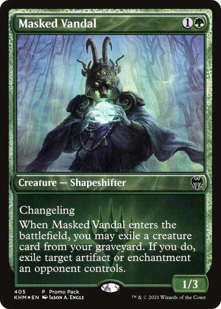 Masked Vandal 405 card from Promo Pack: Kaldheim