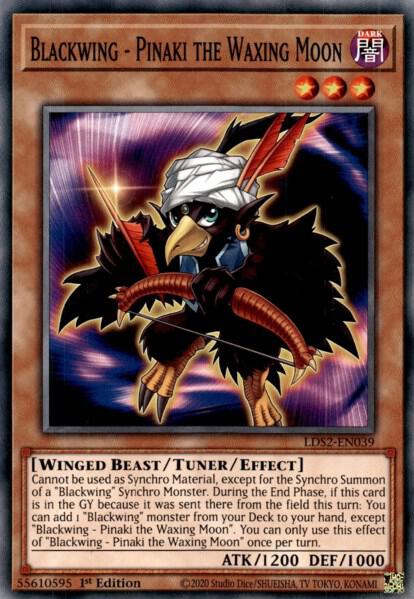 Blackwing - Pinaki the Waxing Moon LDS2-EN039 card from Legendary Duelists: Season 2