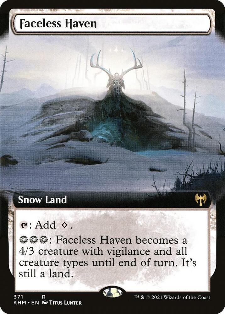 Faceless Haven (Extended Art) 371 card from Kaldheim