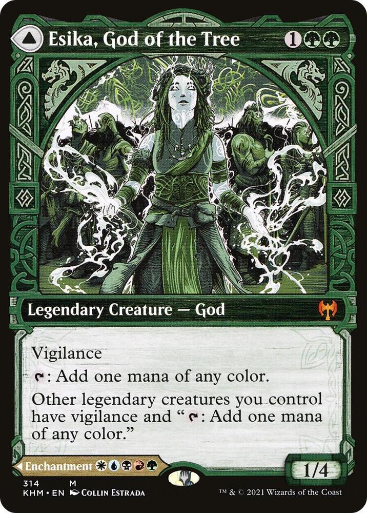 Esika, God of the Tree (Showcase) 314 card from Kaldheim