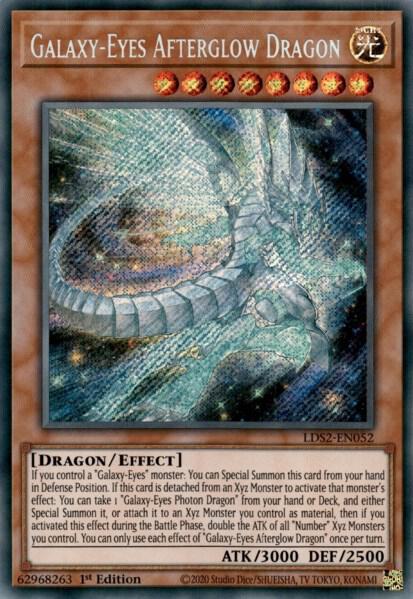 Galaxy-Eyes Afterglow Dragon LDS2-EN052 card from Legendary Duelists: Season 2