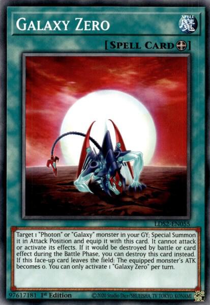 Galaxy Zero LDS2-EN055 card from Legendary Duelists: Season 2
