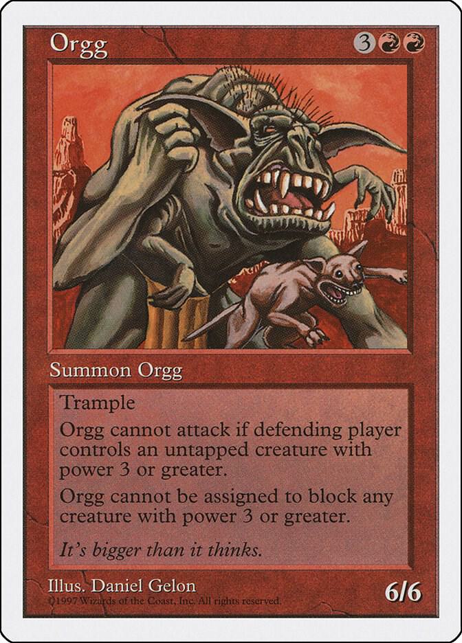 Orgg card from Fifth Edition