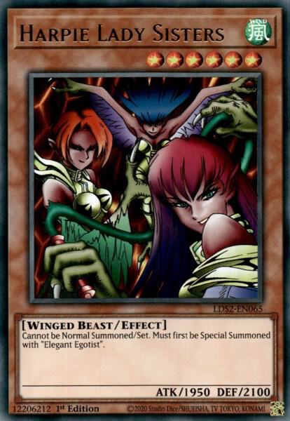 Harpie Lady Sisters LDS2-EN065 card from Legendary Duelists: Season 2