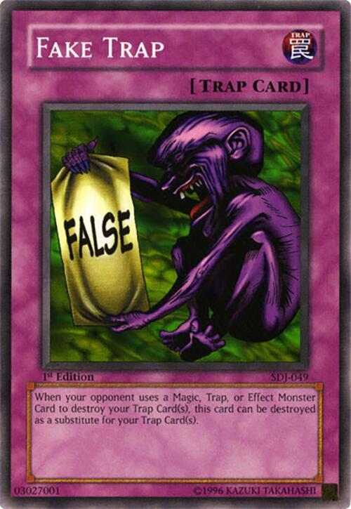 Fake Trap SDJ-049 card from Starter Deck: Joey