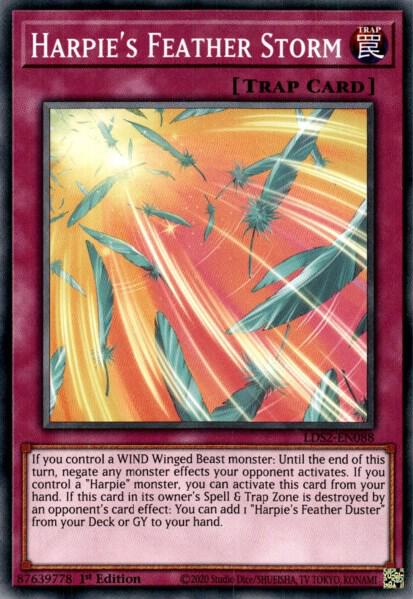 Harpie's Feather Storm LDS2-EN088 card from Legendary Duelists: Season 2