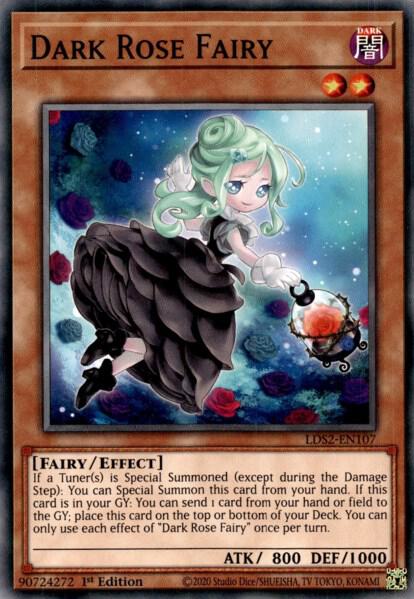 Dark Rose Fairy LDS2-EN107 card from Legendary Duelists: Season 2