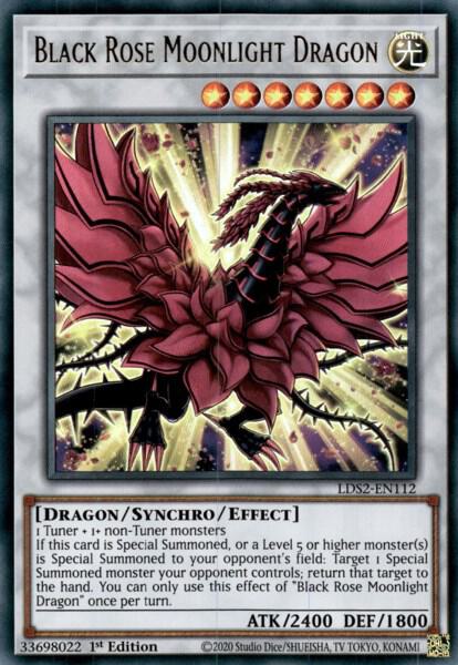 Black Rose Moonlight Dragon LDS2-EN112 card from Legendary Duelists: Season 2