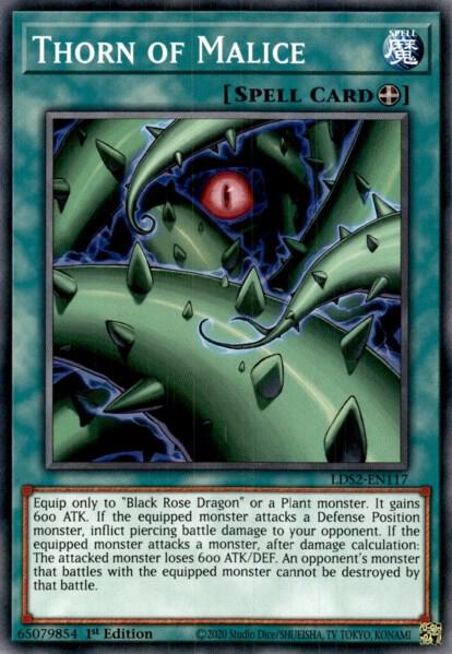 Thorn of Malice LDS2-EN117 card from Legendary Duelists: Season 2