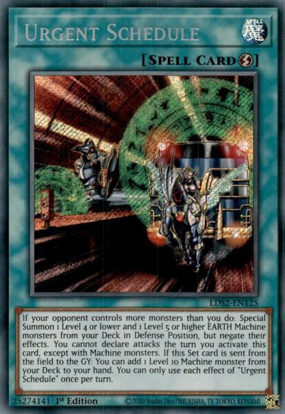 Urgent Schedule LDS2-EN125 card from Legendary Duelists: Season 2