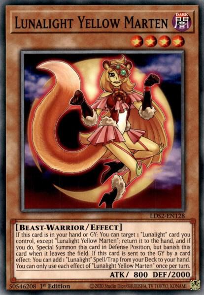 Lunalight Yellow Marten LDS2-EN128 card from Legendary Duelists: Season 2