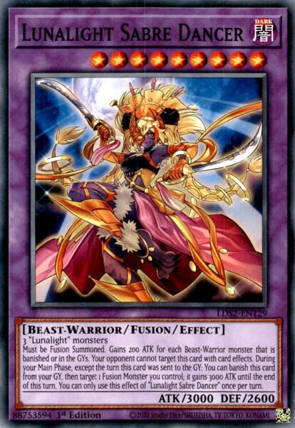 Lunalight Sabre Dancer LDS2-EN129 card from Legendary Duelists: Season 2