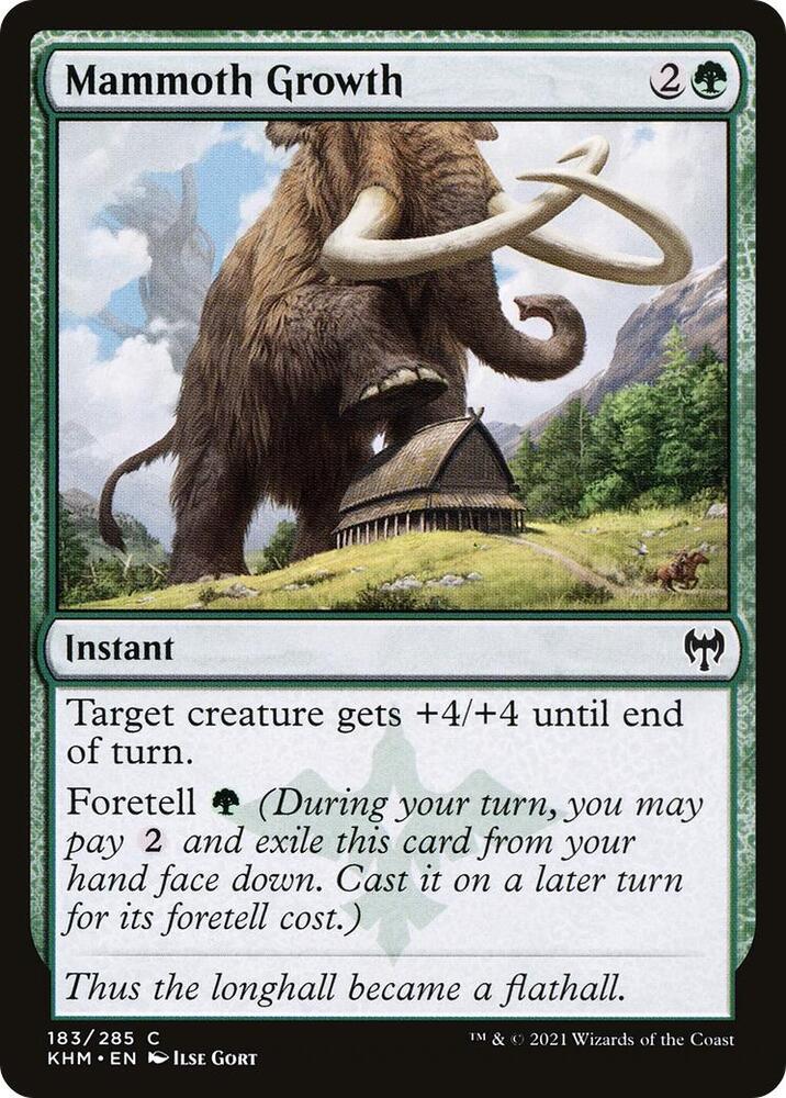 Mammoth Growth 183 card from Kaldheim