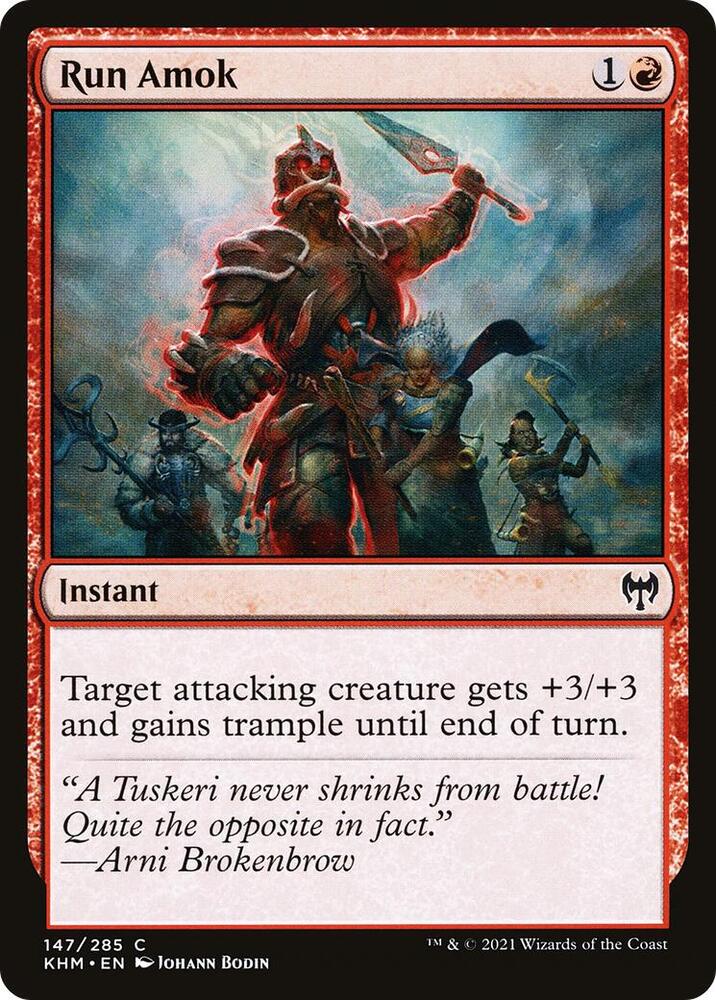 Run Amok 147 card from Kaldheim