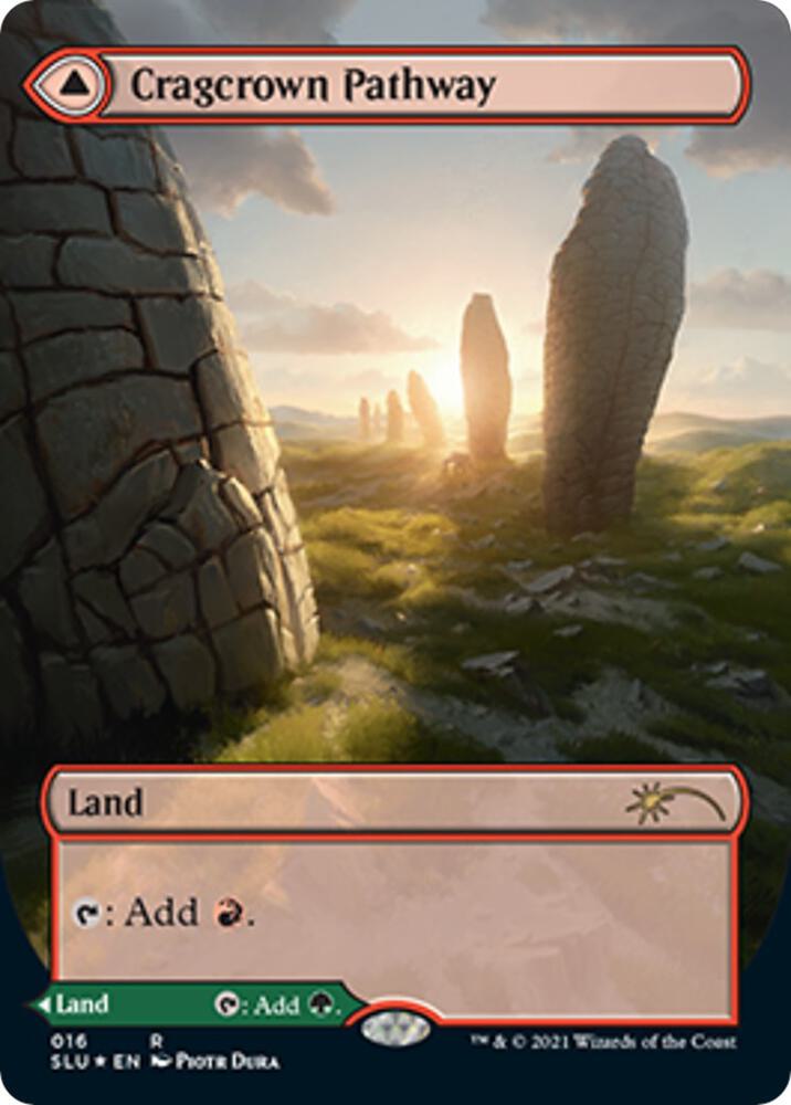 Cragcrown Pathway (Borderless) 16 card from Secret Lair Series