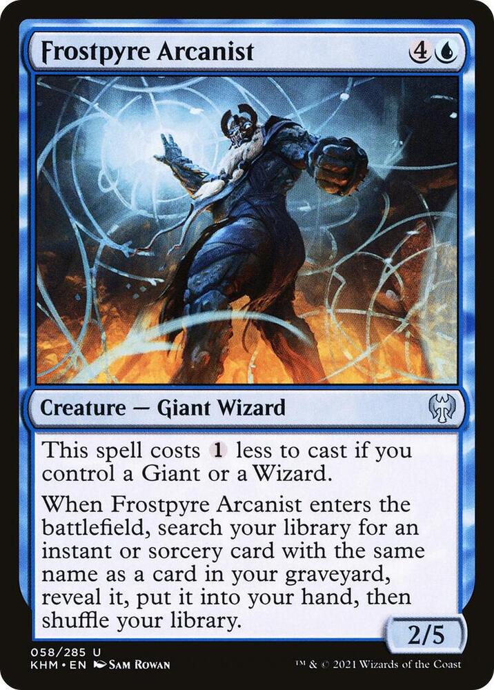 Frostpyre Arcanist 58 card from Kaldheim