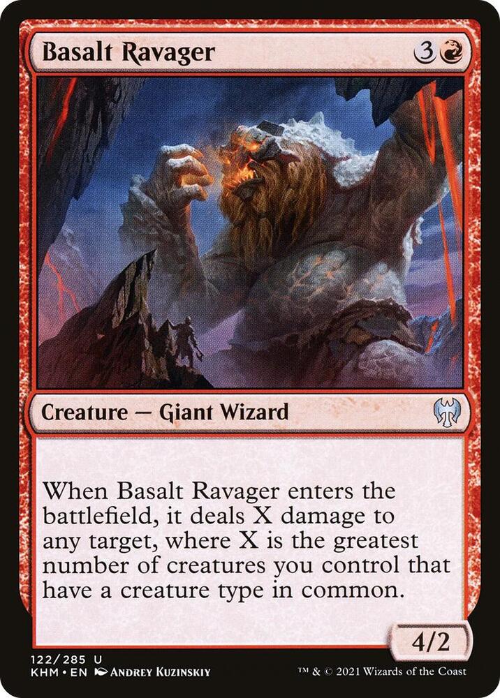 Basalt Ravager 122 card from Kaldheim