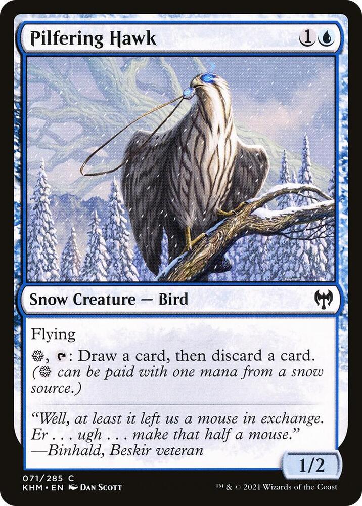 Pilfering Hawk 71 card from Kaldheim