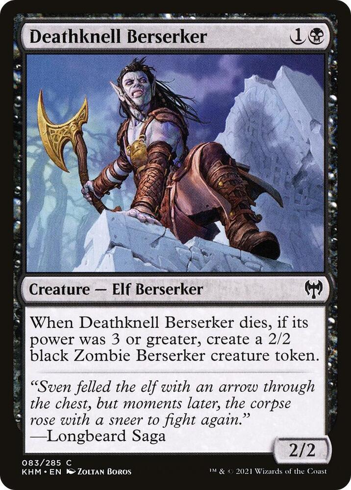Deathknell Berserker 83 card from Kaldheim